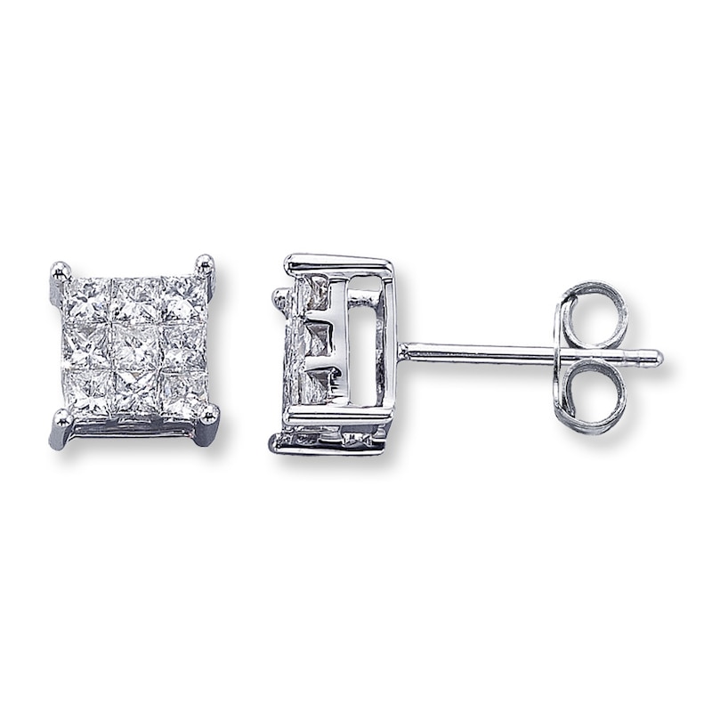 Previously Owned Diamond Earrings 1/3 ct tw 10K White Gold