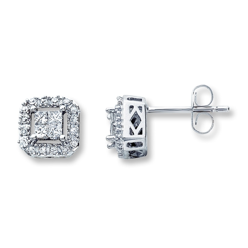 Main Image 1 of Previously Owned Diamond Earrings 1/4 ct tw 10K White Gold