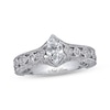 Thumbnail Image 1 of Previously Owned Diamond Engagement Ring 3/4 ct tw Marquise & Round-cut 14K White Gold Size 4.5