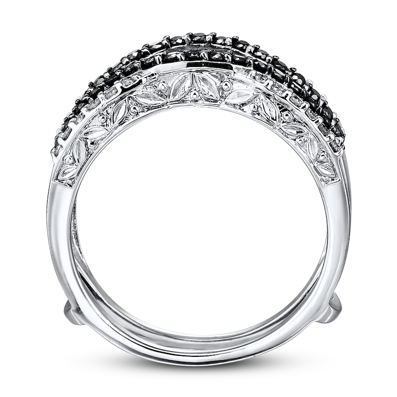 Main Image 3 of Previously Owned Black & White Diamond Enhancer Ring 1/2 ct tw 14K White Gold