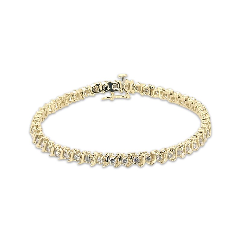Main Image 1 of Previously Owned Diamond Tennis Bracelet 2 ct tw Round-cut 14K Yellow Gold 7&quot;