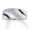 Thumbnail Image 1 of Previously Owned Men's Diamond Wedding Band 1/3 ct tw Round-cut 10K White Gold