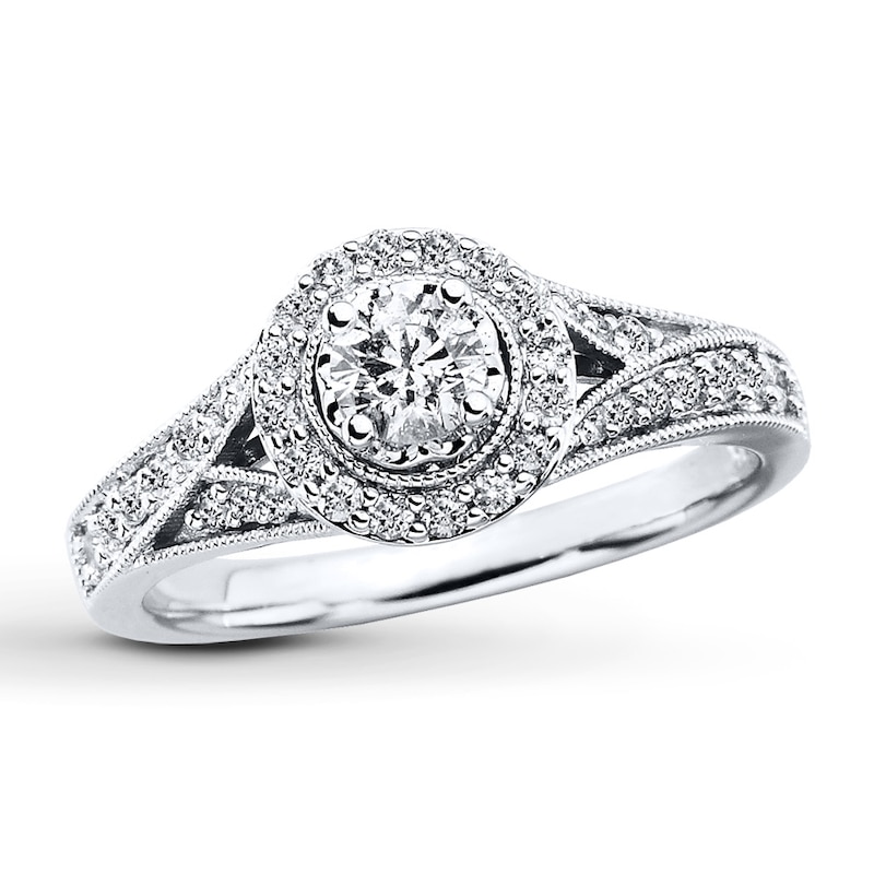 Main Image 1 of Previously Owned Diamond Ring 5/8 ct tw 14K White Gold