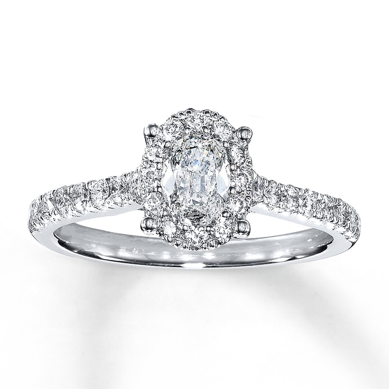 Main Image 1 of Previously Owned Diamond Engagement Ring 1 ct tw 14K White Gold
