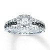 Thumbnail Image 1 of Previously Owned Diamond Engagement Ring 7/8 ct tw Princess & Round-cut 14K White Gold