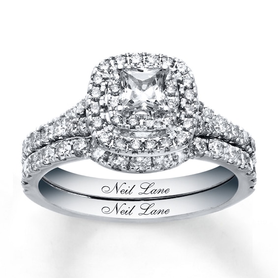 Previously Owned Neil Lane Bridal Set 1-1/3 ct tw Diamonds 14K White Gold