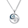 Thumbnail Image 0 of Previously Owned Necklace 1/10 ct tw Blue & White Diamonds Sterling Silver