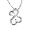 Thumbnail Image 1 of Previously Owned Diamond Necklace 1/8 ct tw 10K White Gold