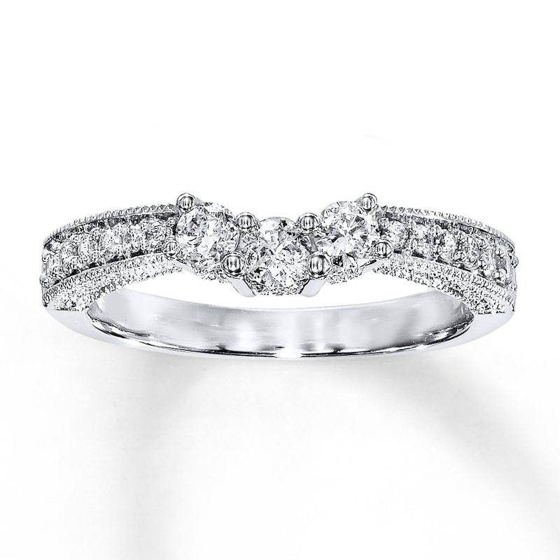Main Image 1 of Previously Owned Diamond Wedding Band 1/2 ct tw Round-cut 14K White Gold