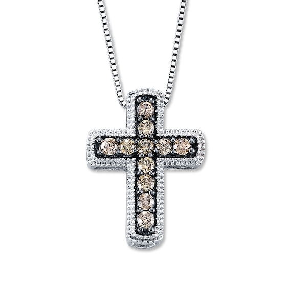 Previously Owned Brown Diamond Necklace 1/4 ct Sterling Silver