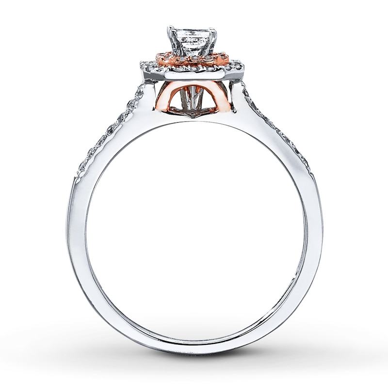 Main Image 2 of Previously Owned Diamond Engagement Ring 1/2 carat tw 10K Two-Tone Gold