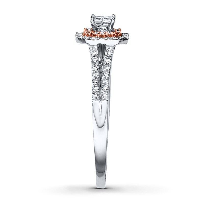 Main Image 3 of Previously Owned Diamond Engagement Ring 1/2 carat tw 10K Two-Tone Gold