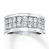 Previously Owned Men's Diamond Band 1-1/2 ct tw Round-cut 14K White Gold