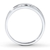 Thumbnail Image 2 of Previously Owned Men's Wedding Band 1/10 ct tw Round-cut Diamonds 10K White Gold