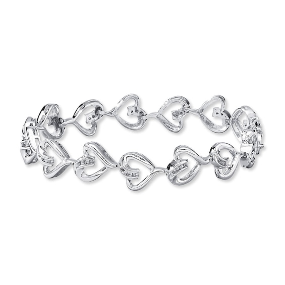 Previously Owned Diamond Bracelet 1/15 ct Sterling Silver 7.5"