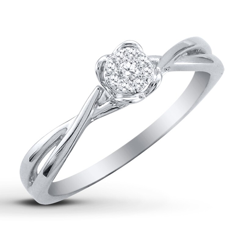 Previously Owned Promise Ring 1/15 ct tw Diamonds Sterling Silver