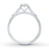 Thumbnail Image 3 of Previously Owned Heart Diamond Promise Ring 1/8 ct tw Sterling Silver