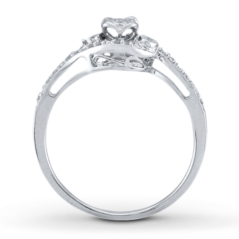 Main Image 3 of Previously Owned Diamond Promise Ring 1/6 ct tw Sterling Silver