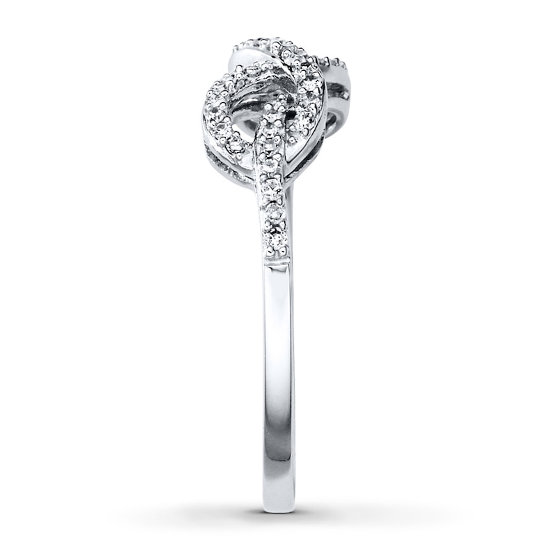 Main Image 3 of Previously Owned Ring 1/5 ct tw Diamonds 10K White Gold