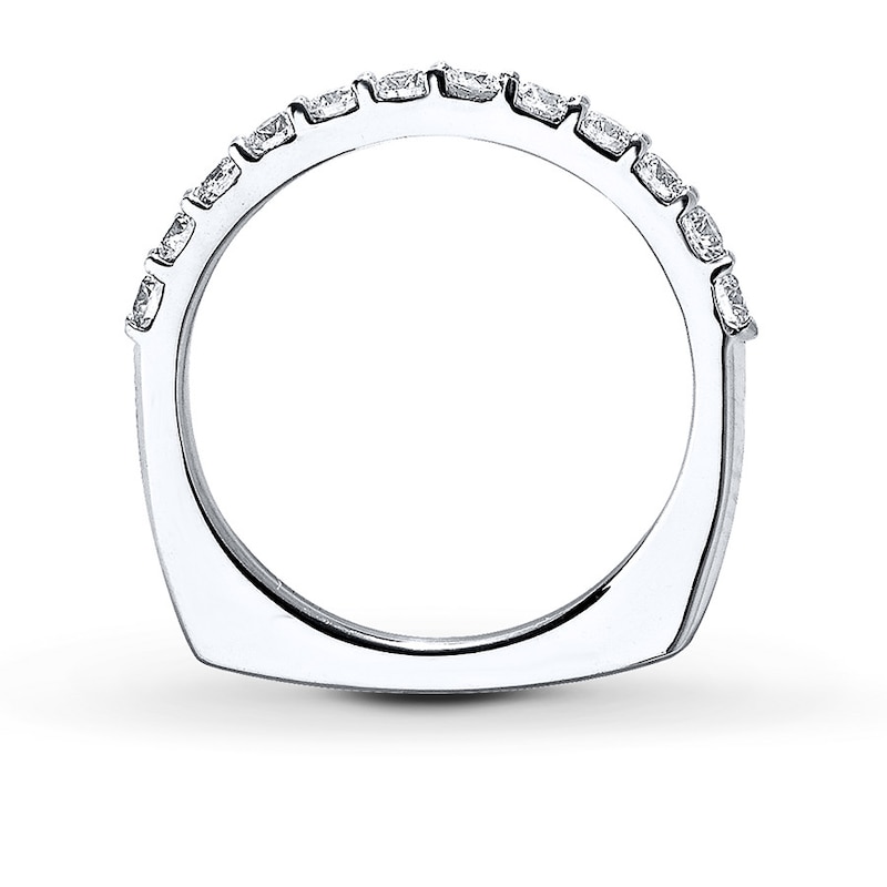 Main Image 2 of Previously Owned Diamond Anniversary Band 5/8 ct tw Round-cut 18K White Gold