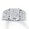 Thumbnail Image 1 of Previously Owned Diamond Engagement Ring 1/4 ct tw Round-cut 10K White Gold