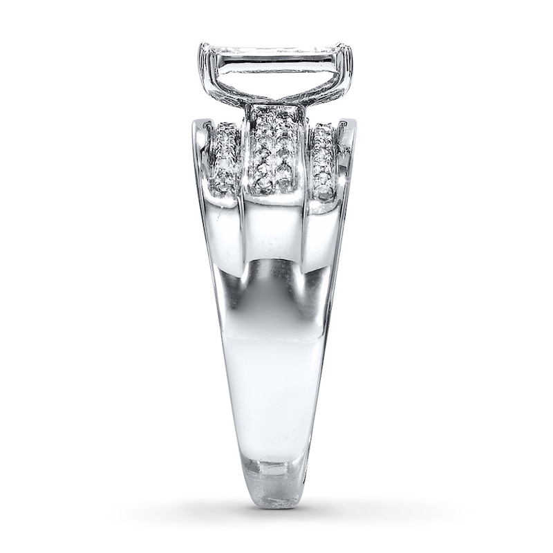 Main Image 3 of Previously Owned Diamond Engagement Ring 1/4 ct tw Round-cut 10K White Gold