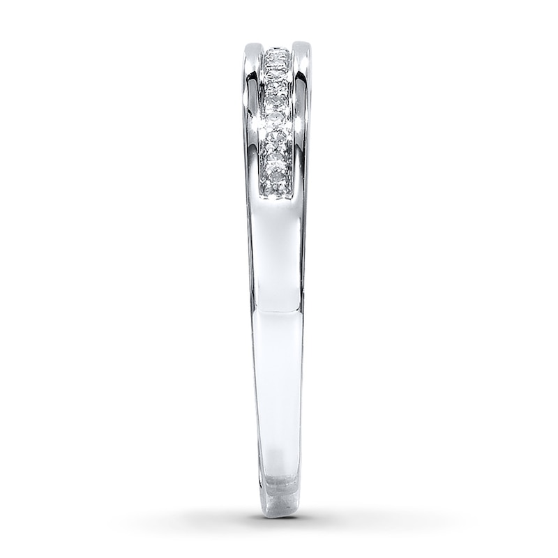 Previously Owned Diamond Wedding Band 1/20 ct tw 10K White Gold