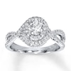 Thumbnail Image 1 of Previously Owned Diamond Engagement Ring 7/8 ct tw Round-cut 14K White Gold