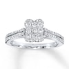 Thumbnail Image 1 of Previously Owned Diamond Engagement Ring 3/8 ct tw Round-cut 10K White Gold