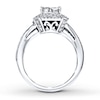 Thumbnail Image 2 of Previously Owned Diamond Engagement Ring 1 ct tw Princess/Round-Cut 14K White Gold