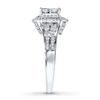 Thumbnail Image 3 of Previously Owned Diamond Engagement Ring 1 ct tw Princess/Round-Cut 14K White Gold