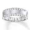 Thumbnail Image 1 of Previously Owned Diamond Anniversary Ring 1/2 ct tw Round-cut 14K White Gold