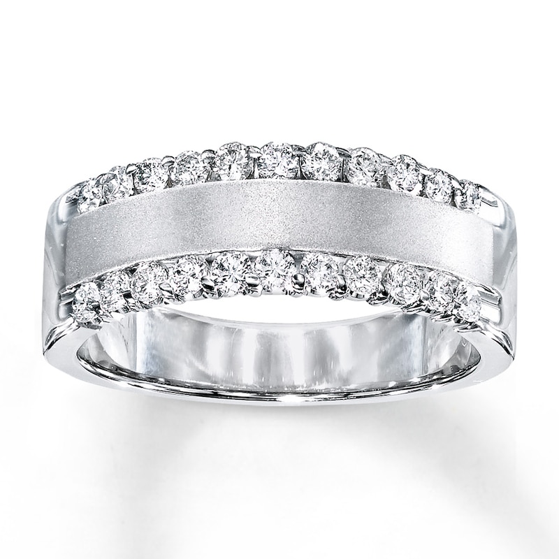 Main Image 1 of Previously Owned Diamond Anniversary Ring 1/2 ct tw Round-cut 14K White Gold