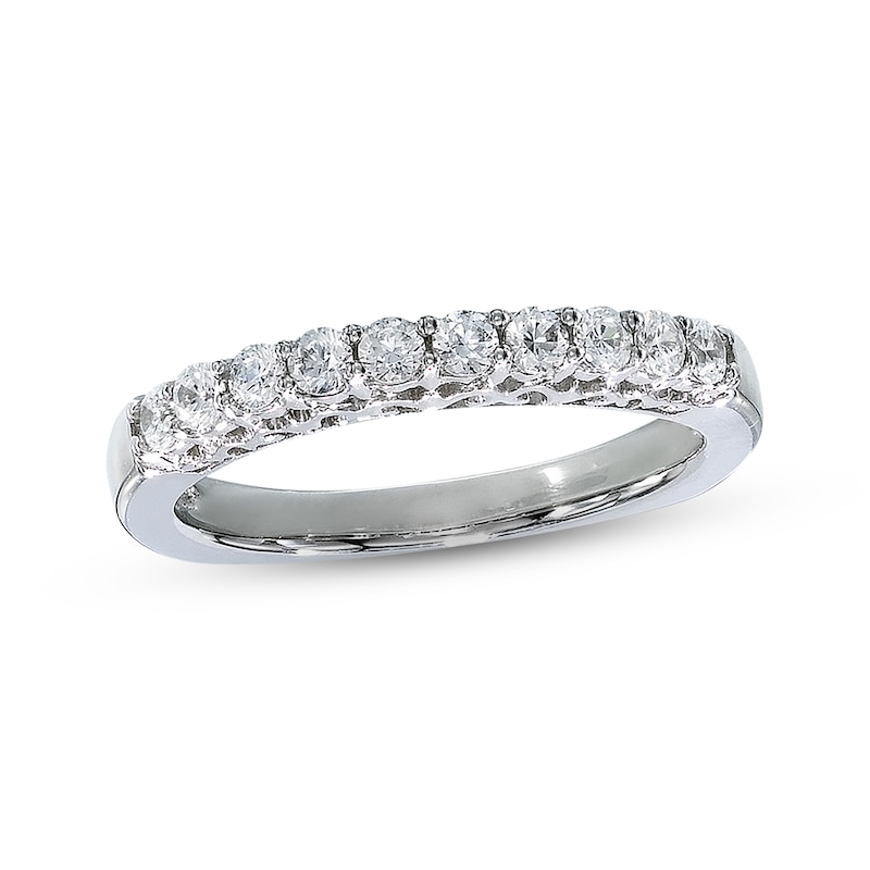 Previously Owned Diamond Anniversary Band 3/8 ct tw Round-cut 18K White Gold
