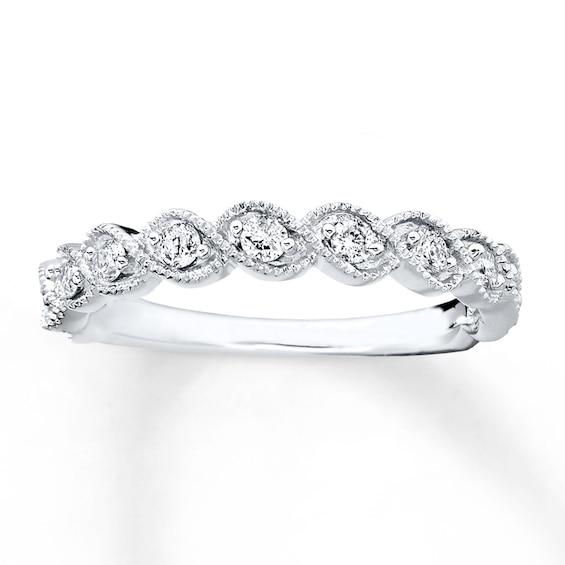 Previously Owned Anniversary Band 1/3 ct tw Round-cut Diamonds 10K White Gold
