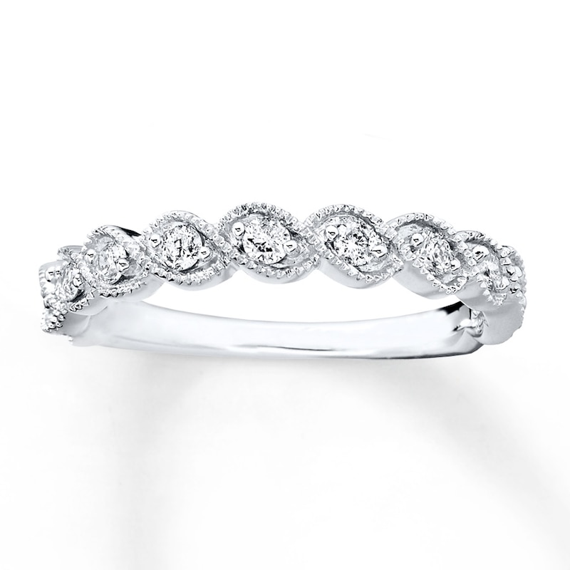 Main Image 1 of Previously Owned Anniversary Band 1/3 ct tw Round-cut Diamonds 10K White Gold