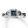 Thumbnail Image 1 of Previously Owned Promise Ring 1/4 cttw Blue Diamonds Sterling Silver