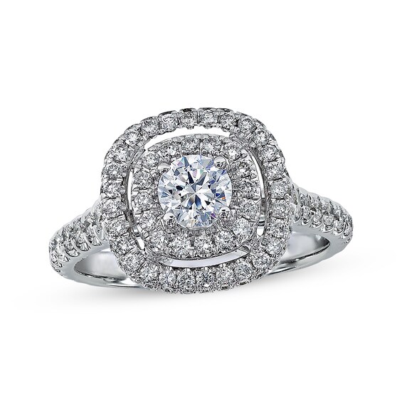 Previously Owned Neil Lane Diamond Ring 1-1/5 ct tw Round-cut Diamonds 14K White Gold Size 5.5