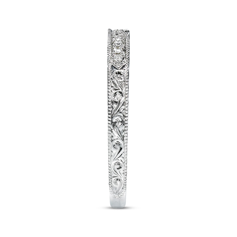 Main Image 3 of Previously Owned Neil Lane Diamond Wedding Band 1/20 ct tw 14K White Gold - Size 5.5