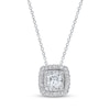 Thumbnail Image 1 of Previously Owned Neil Lane Designs 1 ct tw Cushion and Round-Cut Diamond Necklace 14K White Gold