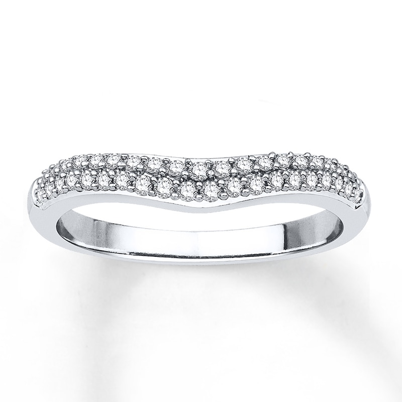 Main Image 1 of Previously Owned Diamond Enhancer Band 1/4 ct tw Round-cut 14K White Gold