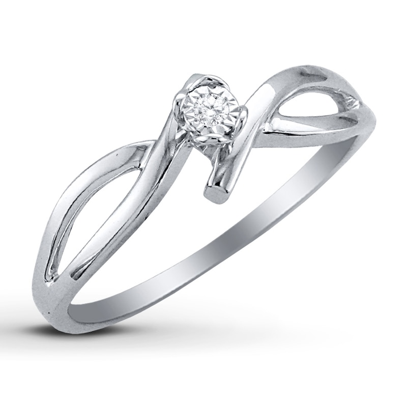 Previously Owned Diamond Accent Promise Ring 10K White Gold