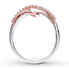 Thumbnail Image 2 of Previously Owned Ring 1/10 cttw Diamonds Sterling Silver & 10K Rose Gold