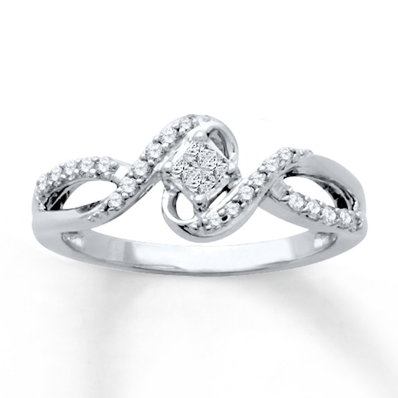 Previously Owned Ring 1/4 ct tw Diamonds Sterling Silver