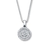 Thumbnail Image 0 of Previously Owned Diamond Necklace 1/10 ct tw Sterling Silver