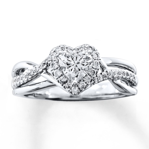 Previously Owned Diamond Ring 3/4 ct tw Heart-Shaped 14K Gold