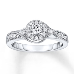 Previously Owned Diamond Ring 1/2 ct tw Round 10K White Gold