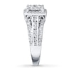 Thumbnail Image 3 of Previously Owned Multi-Stone Diamond Engagment Ring 1-1/2 ct tw Round-cut 14K White Gold