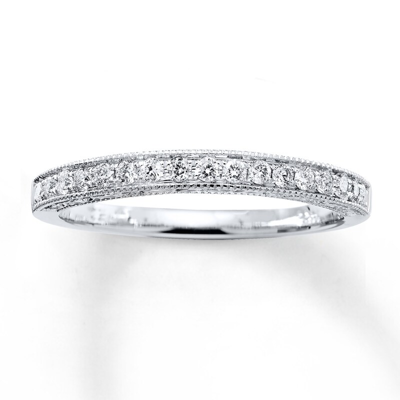 Main Image 1 of Previously Owned Diamond Wedding Band 1/5 ct tw Round-cut 14K White Gold
