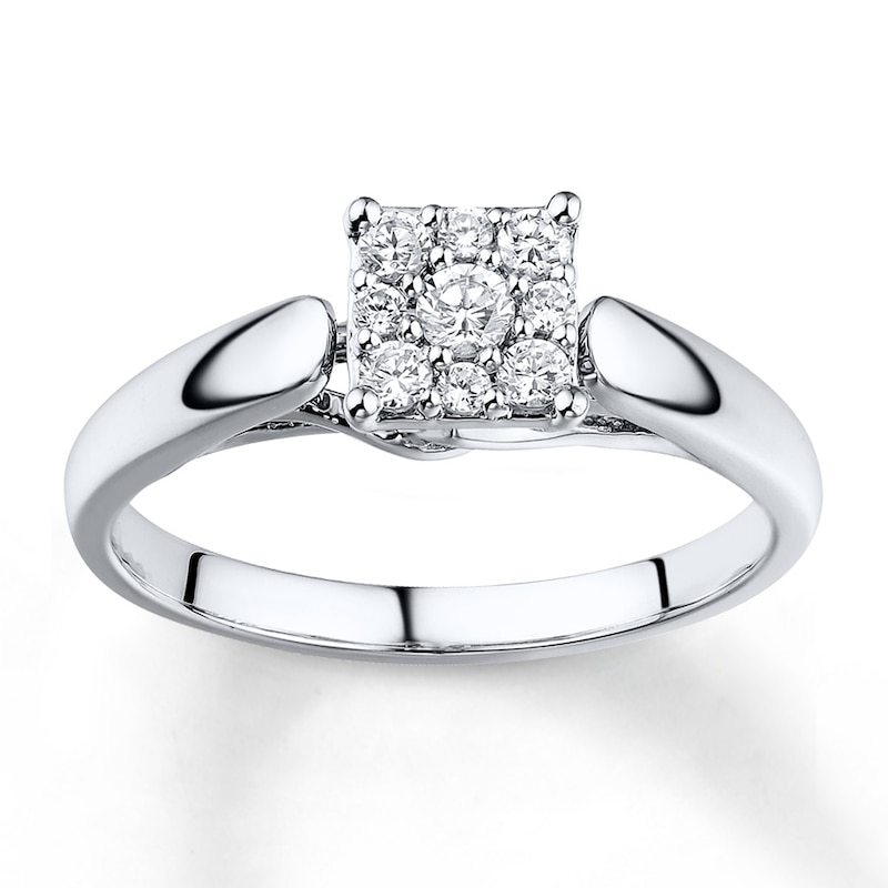 Main Image 1 of Previously Owned Diamond Ring 1/4 ct tw 10K White Gold